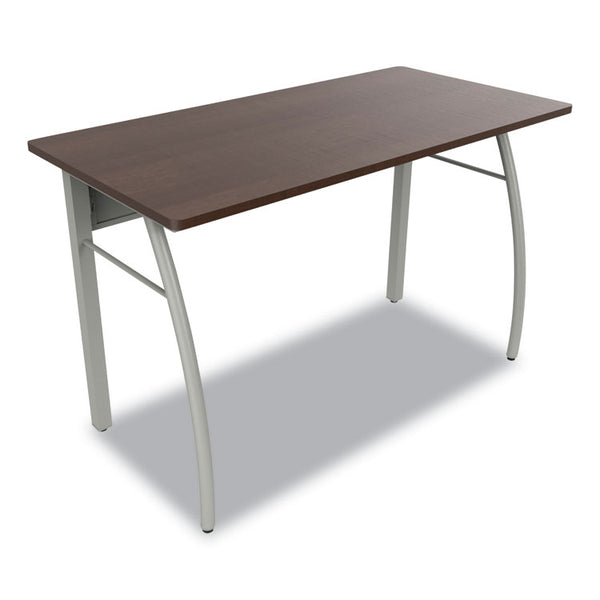 Linea Italia® Trento Line Rectangular Desk, 47.25" x 23.63" x 29.5", Mocha/Gray (LITTR733MOC)