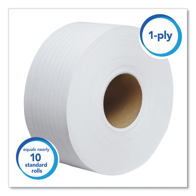 Scott® Essential JRT Jumbo Roll Bathroom Tissue, Septic Safe, 1-Ply, White, 3.55" x 2,000 ft, 12 Rolls/Carton (KCC07223) Case of 12