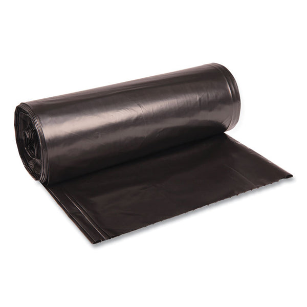 Boardwalk® Recycled Low-Density Polyethylene Can Liners, 60 gal, 2 mil, 38" x 58", Black, 10 Bags/Roll, 10 Rolls/Carton (BWK526)