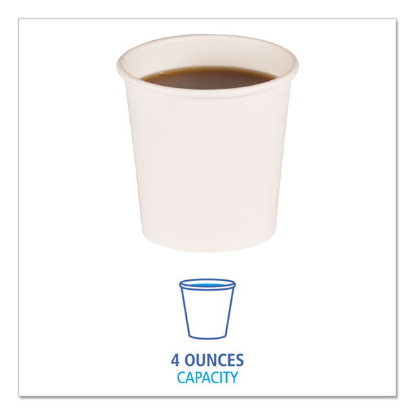 Boardwalk® Paper Hot Cups, 4 oz, White, 50 Cups/Sleeve, 20 Sleeves/Carton (BWKWHT4HCUP)