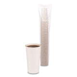 Boardwalk® Paper Hot Cups, 20 oz, White, 12 Cups/Sleeve, 50 Sleeves/Carton (BWKWHT20HCUP)