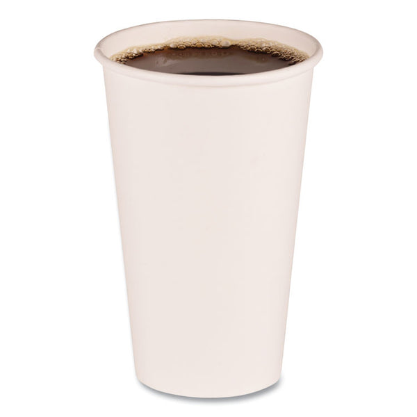 Boardwalk® Paper Hot Cups, 16 oz, White, 20 Cups/Sleeve, 50 Sleeves/Carton (BWKWHT16HCUP)