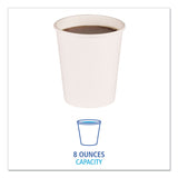 Boardwalk® Paper Hot Cups, 8 oz, White, 20 Cups/Sleeve, 50 Sleeves/Carton (BWKWHT8HCUP)