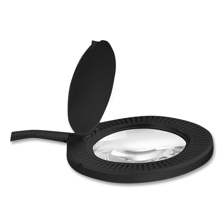 Alera® Clamp-On, 3 Diopter LED Desktop Magnifier, 6.88w x 16.63d x 16.75h, Black (ALELEDM765B)