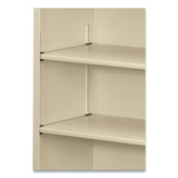 HON® Metal Bookcase, Three-Shelf, 34.5w x 12.63d x 41h, Putty (HONS42ABCL)