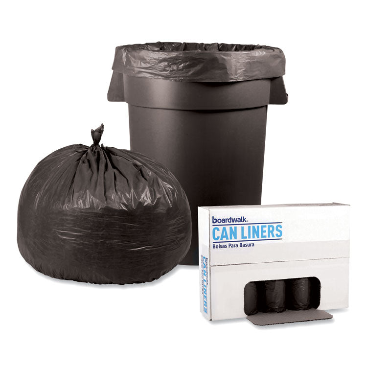 Boardwalk® Low-Density Waste Can Liners, 56 gal, 1.1 mil, 43" x 47", Gray, 20 Bags/Roll, 5 Rolls/Carton (BWK4347SEH)