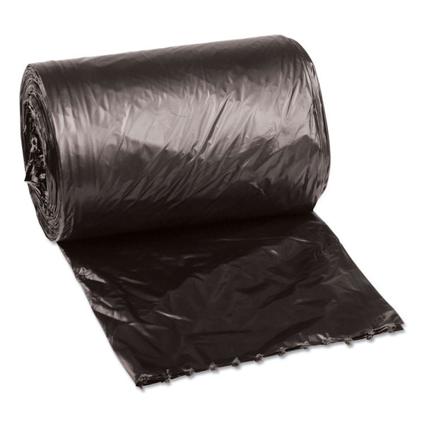 Boardwalk® Low-Density Waste Can Liners, 4 gal, 0.35 mil, 17" x 17", Black, 50 Bags/Roll, 20 Rolls/Carton (BWK1717L)