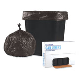 Boardwalk® Low-Density Waste Can Liners, 16 gal, 0.35 mil, 24" x 32", Black, 25 Bags/Roll, 10 Rolls/Carton (BWK2432L)