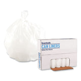 Boardwalk® Low-Density Waste Can Liners, 16 gal, 0.4 mil, 24" x 32", White, 25 Bags/Roll, 20 Rolls/Carton (BWK2432EXH)