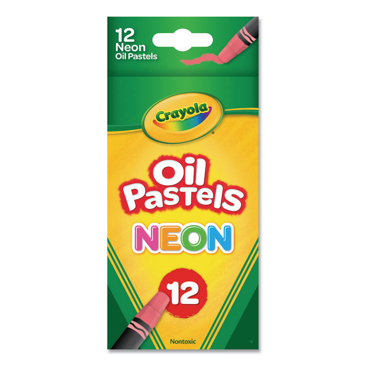Crayola® Neon Oil Pastels, 12 Assorted Colors, 12/Pack (CYO524613)