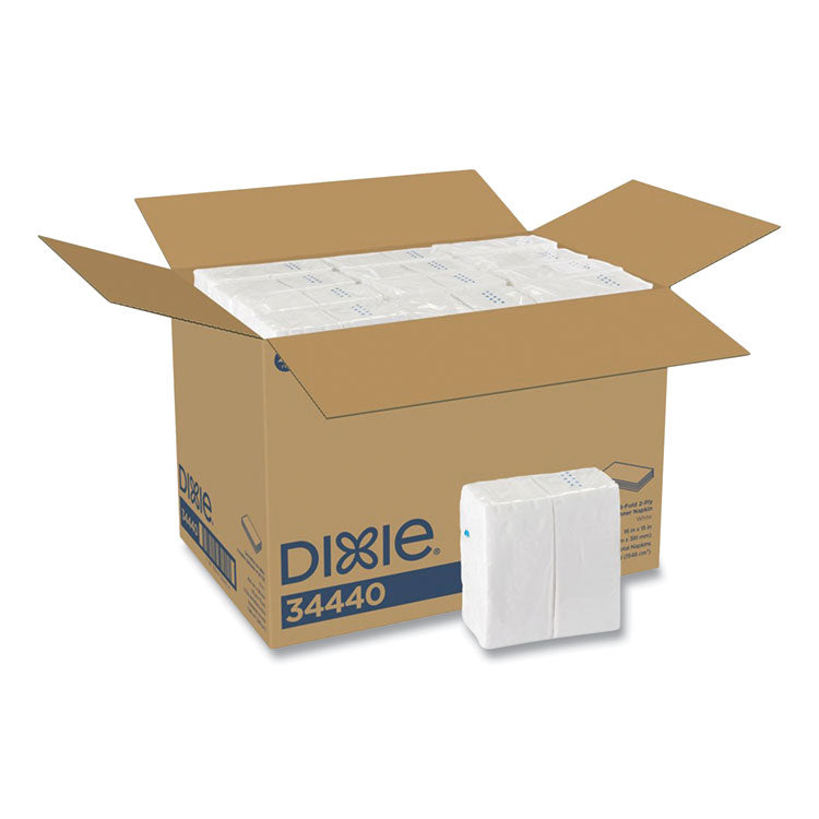 Dixie® 1/8-Fold Dinner Napkin, 2-Ply, 16 x 15, White, 3,024/Carton (GPC34440)