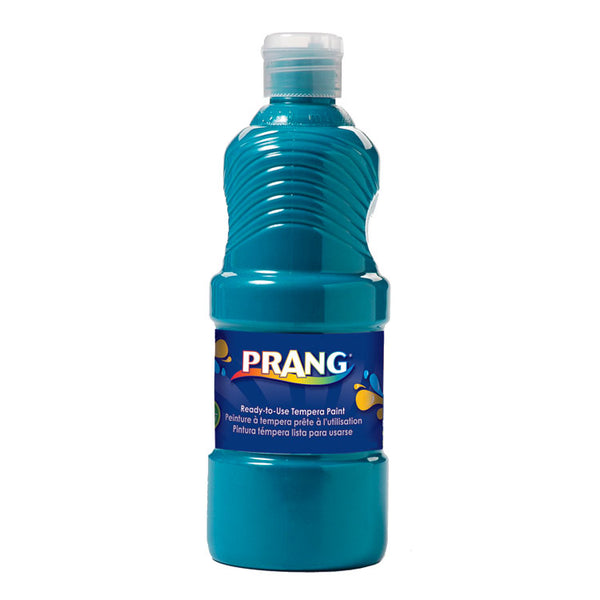 Prang® Ready-to-Use Tempera Paint, Turquoise Blue, 16 oz Dispenser-Cap Bottle (DIXX21619) Each