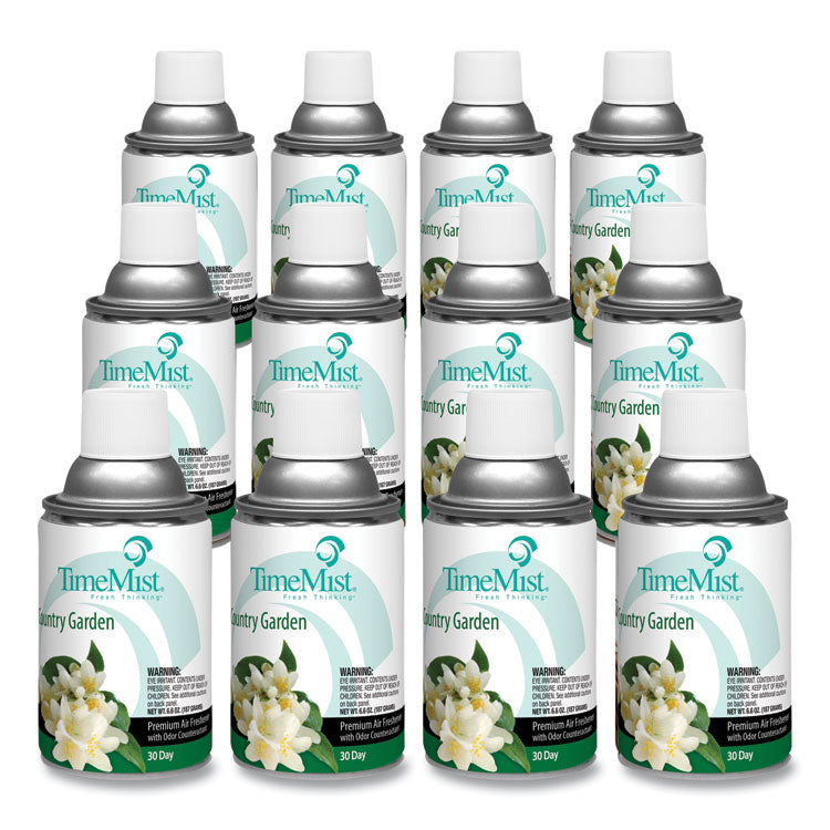 TimeMist® Premium Metered Air Freshener Refill, Country Garden, 6.6 oz Aerosol Spray, 12/Carton (TMS1042786) Case of 12