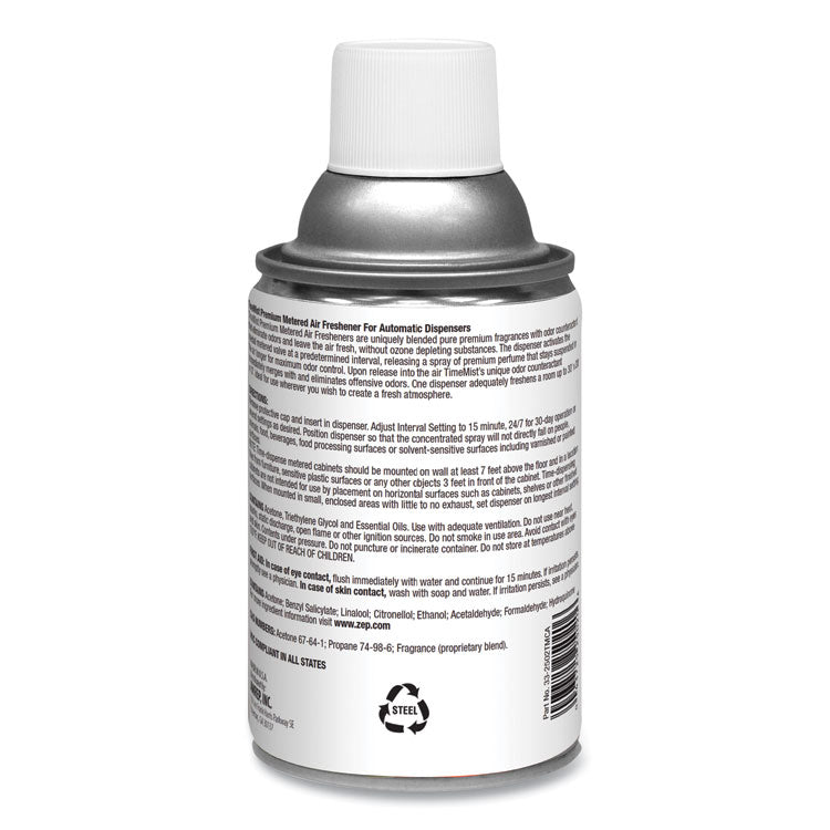 TimeMist® Premium Metered Air Freshener Refill, Clean N Fresh, 6.6 oz Aerosol Spray, 12/Carton (TMS1042771) Case of 12
