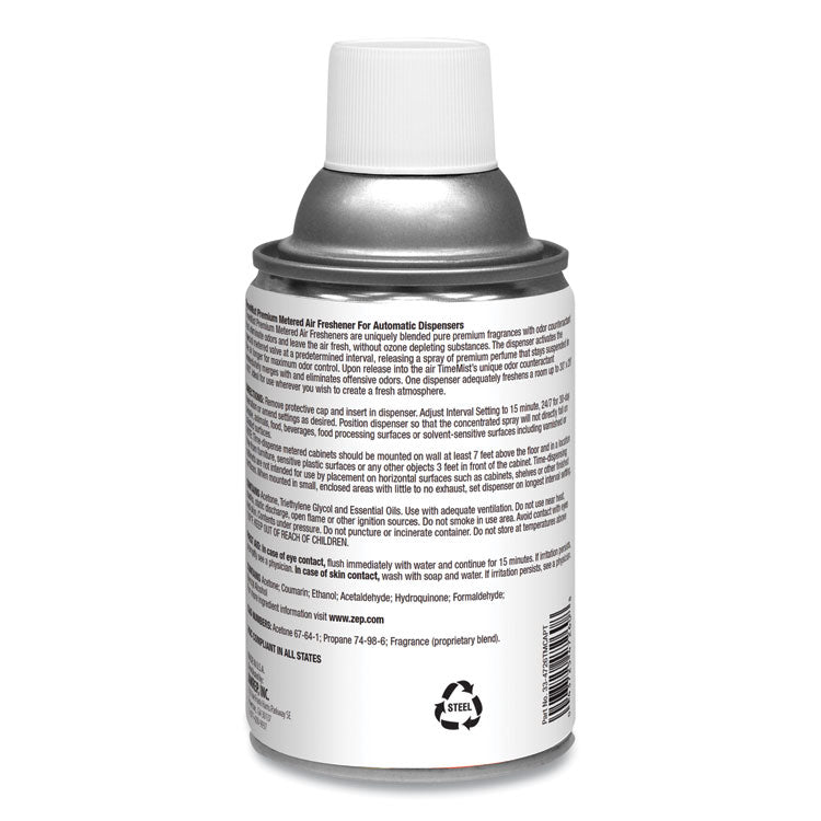 TimeMist® Premium Metered Air Freshener Refill, Vanilla Cream, 5.3 oz Aerosol Spray, 12/Carton (TMS1042737) Case of 12