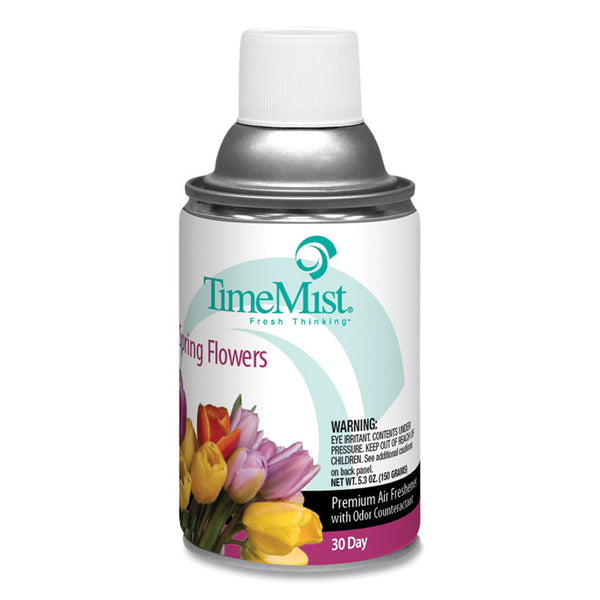 TimeMist® Premium Metered Air Freshener Refill, Spring Flowers, 5.3 oz Aerosol Spray, 12/Carton (TMS1042712) Case of 12