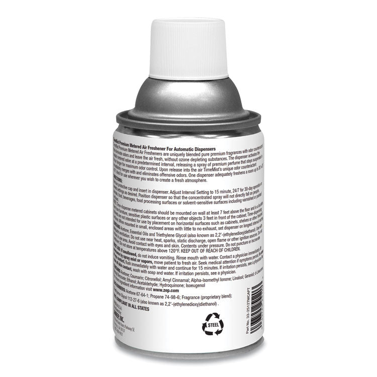 TimeMist® Premium Metered Air Freshener Refill, Baby Powder, 5.3 oz Aerosol Spray, 12/Carton (TMS1042686) Case of 12