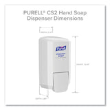 PURELL® CS2 Hand Sanitizer Dispenser, 1,000 mL, 5.14 x 3.83 x 10, White, 6/Carton (GOJ412106CT) Case of 6