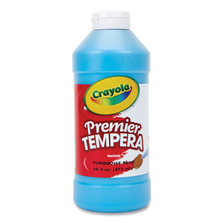 Crayola® Premier Tempera Paint, Turquoise, 16 oz Bottle (CYO541216048) Each