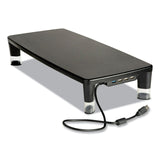 3M™ Monitor Stand MS100B, 21.6 x 9.4 x 2.7 to 3.9, Black/Clear, Supports 33 lb (MMMMS100B) Each