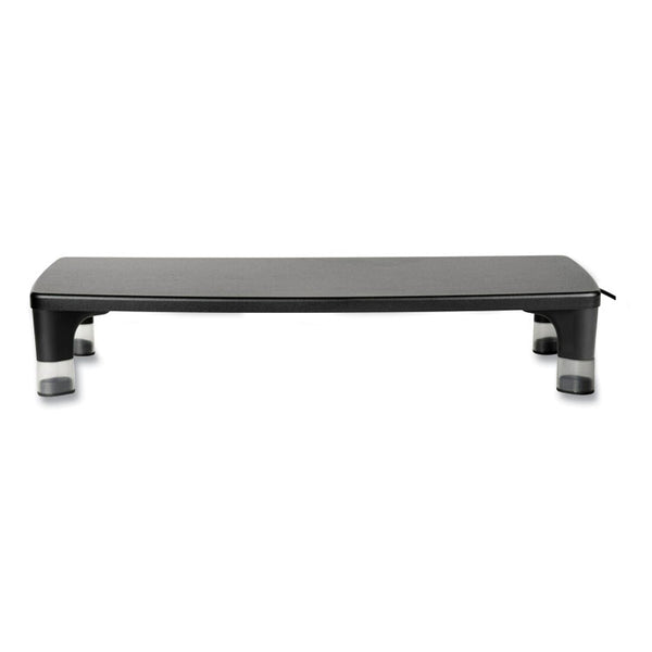 3M™ Monitor Stand MS100B, 21.6 x 9.4 x 2.7 to 3.9, Black/Clear, Supports 33 lb (MMMMS100B)