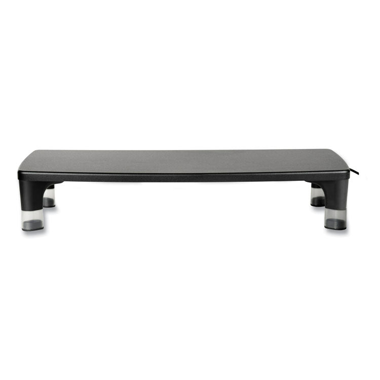 3M™ Monitor Stand MS100B, 21.6 x 9.4 x 2.7 to 3.9, Black/Clear, Supports 33 lb (MMMMS100B) Each