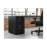 HON® 310 Series Vertical File, 2 Letter-Size File Drawers, Black, 15" x 26.5" x 29" (HON312PP)