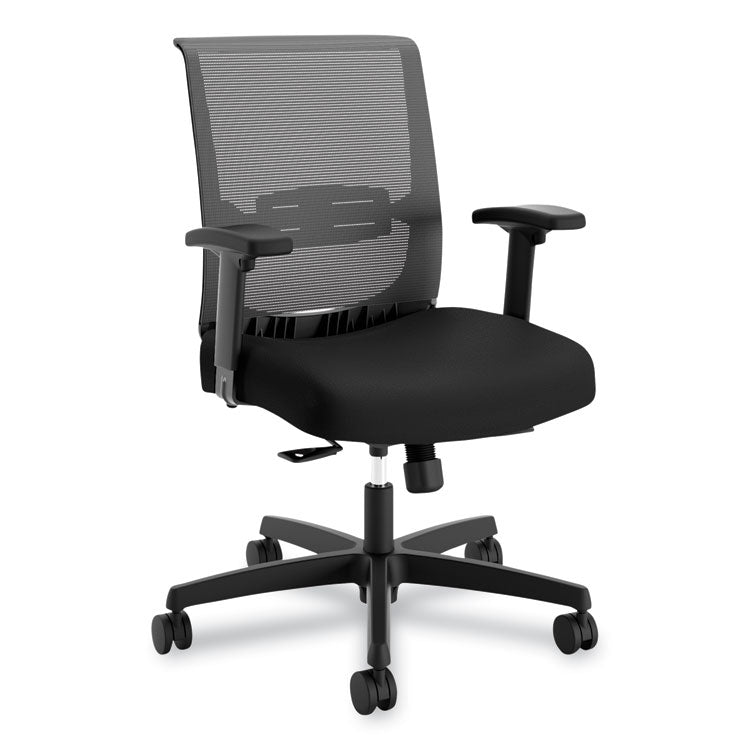 HON® Convergence Mid-Back Task Chair, Synchro-Tilt and Seat Glide, Supports Up to 275 lb, Black (HONCMY1AACCF10)