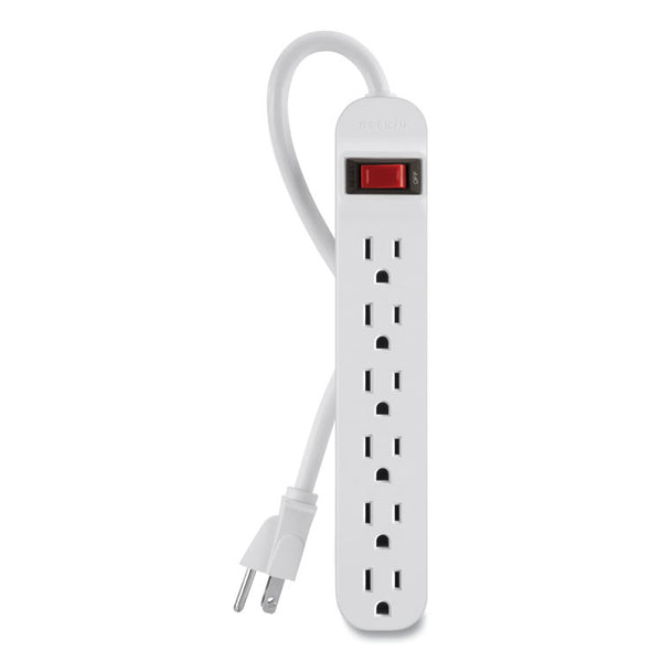 Belkin® Power Strip, 6 Outlets, 3 ft Cord, White (BLKF9P60903DP)