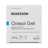 McKesson Oral Pain Relief 20% Strength Benzocaine Oral Gel 0.75 Gram (1111727_CS) 900/CS