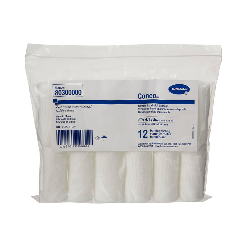 Conco® Conforming Bandage 3 Inch X 4-1/10 Yard 12 per Pack NonSterile 1-Ply Roll Shape (403729_EA) 1/EA