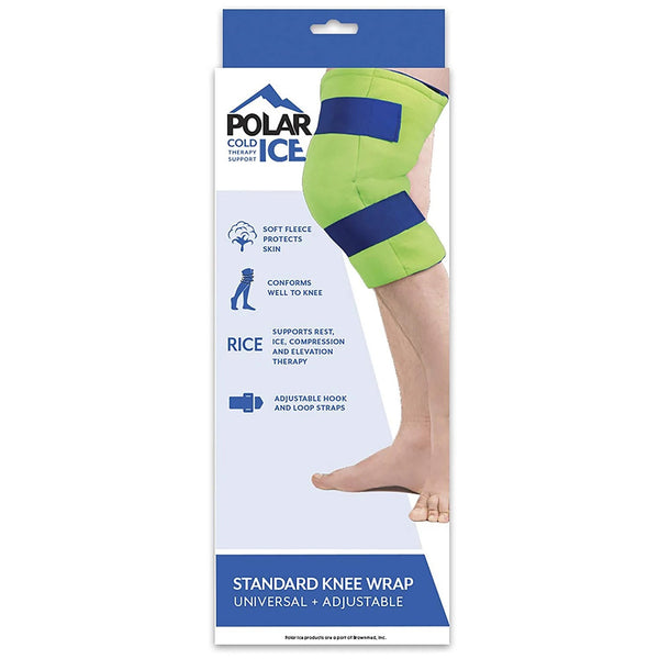 Polar Ice® Cold Pack with Wrap Knee Standard 13 X 16 Inch Nylon / Polyester / Water Reusable (1106916_EA) 1/EA