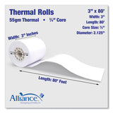 Alliance Thermal Cash Register/POS Roll, 3" x 80 ft, White, 36/Carton (AIP3555) Each