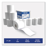 Alliance Thermal Cash Register/POS Roll, 3" x 80 ft, White, 36/Carton (AIP3555) Each