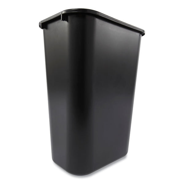 Rubbermaid® Commercial Deskside Plastic Wastebasket, 10.25 gal, Plastic, Black (RCP295700BK)