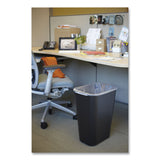 Rubbermaid® Commercial Deskside Plastic Wastebasket, 10.25 gal, Plastic, Black (RCP295700BK)