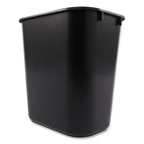 Rubbermaid® Commercial Deskside Plastic Wastebasket, 3.5 gal, Plastic, Black (RCP295500BK) Each