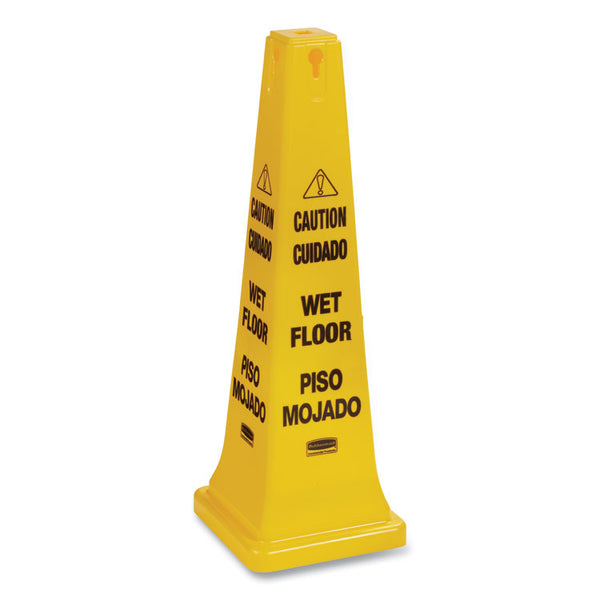 Rubbermaid® Commercial Multilingual Wet Floor Safety Cone, 12.25 x 12.25 x 36 (RCP627677) Each