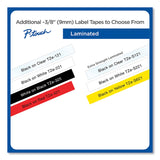 Brother P-Touch® TZe Standard Adhesive Laminated Labeling Tape, 0.35" x 26.2 ft, Black on White (BRTTZE221) Each
