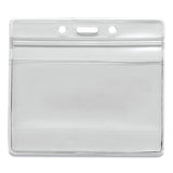 Advantus Resealable ID Badge Holders, Horizontal, Frosted 4.13" x 3.75" Holder, 3.75" x 2.62" Insert, 50/Pack (AVT75523) Box of 50