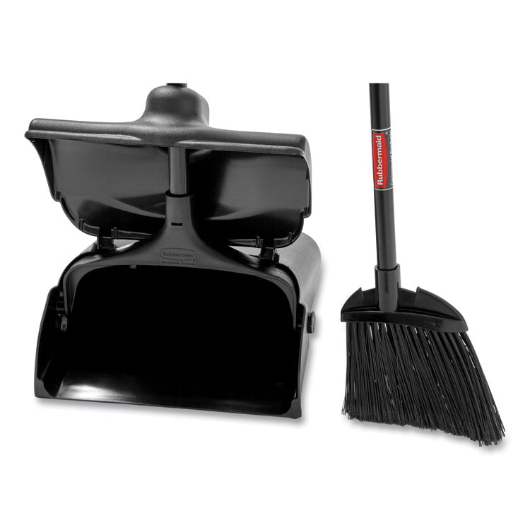 Rubbermaid® Commercial Lobby Pro Upright Dustpan, with Cover, 12.5w x 37h, Plastic Pan/Metal Handle, Black (RCP253200BLA)