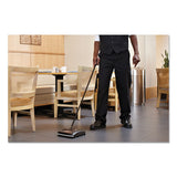 Rubbermaid® Commercial Dual Action Sweeper, 44" Steel/Plastic Handle, Black/Yellow (RCP421388BLA) Each