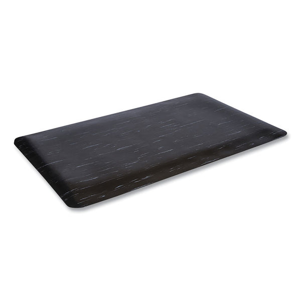 Crown Cushion-Step Surface Mat, 36 x 72, Marbleized Rubber, Black (CWNCU3672BK)