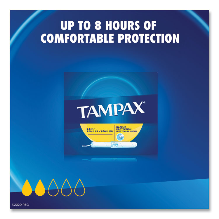 Tampax Professional Coin Vender, Regular Flushable, Unscented, Cardboard, Individually wrapped, 500 Total (PGC025001) (HOST500)