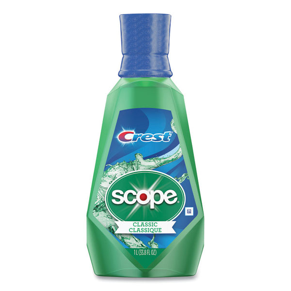 Crest® + Scope Mouth Rinse, Classic Mint, 1 L Bottle, 6/Carton (PGC95662)