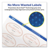 Avery® Oval Labels with Sure Feed and Easy Peel, 1.5 x 2.5, Glossy White, 180/Pack (AVE22804) Box of 180