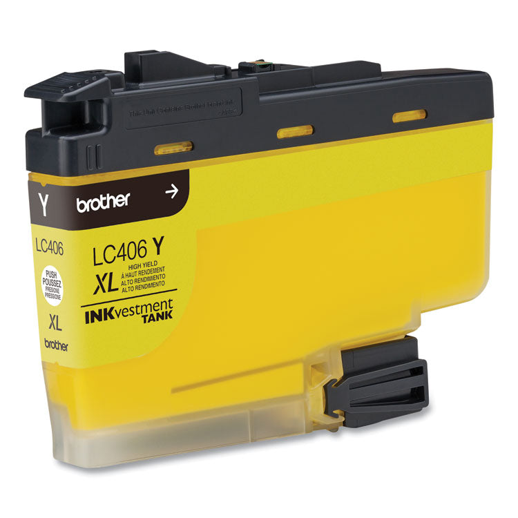 Brother LC406XLYS INKvestment High-Yield Ink, 5,000 Page-Yield, Yellow (BRTLC406XLYS) Each