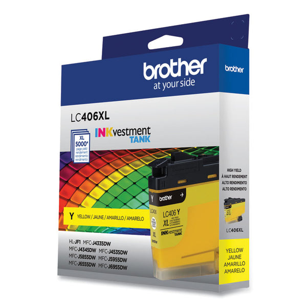 Brother LC406XLYS INKvestment High-Yield Ink, 5,000 Page-Yield, Yellow (BRTLC406XLYS)