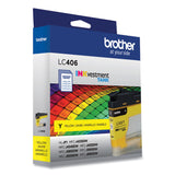 Brother LC406YS INKvestment Ink, 1,500 Page-Yield, Yellow (BRTLC406YS)