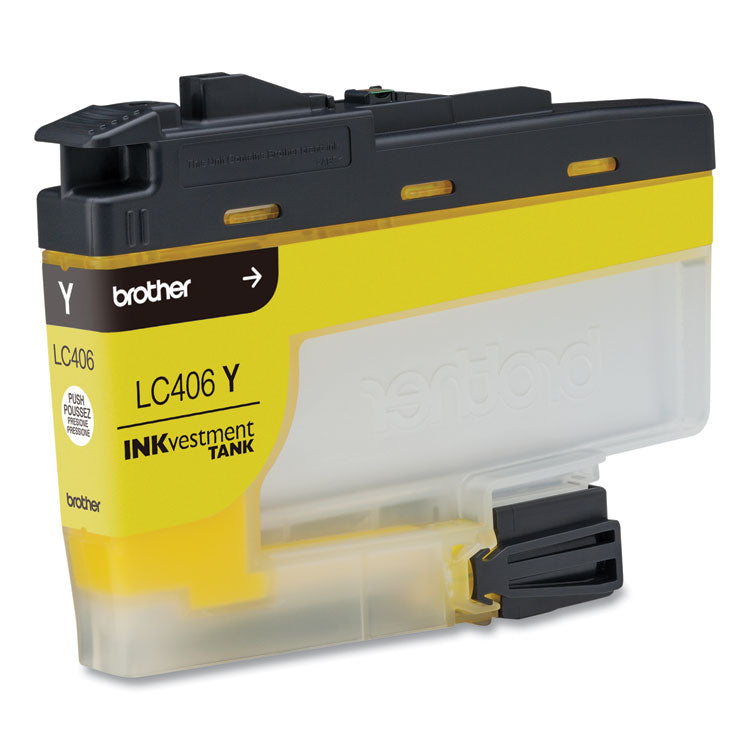 Brother LC406YS INKvestment Ink, 1,500 Page-Yield, Yellow (BRTLC406YS)